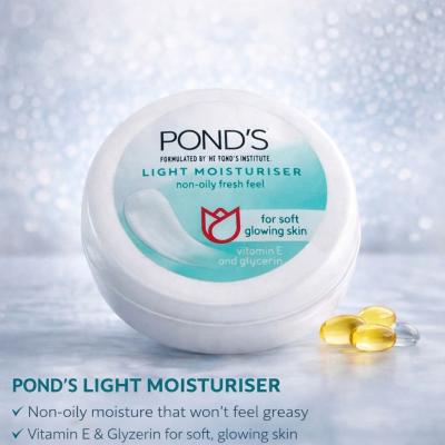 PONDS LIGHT MOISTURISER VITAMIN E AND GLYCERINE CREAM